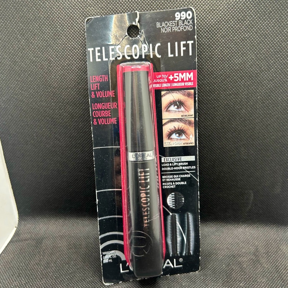 L'Oreal Paris Telescopic Lift Mascara Lengthening& Volumizing 990 Blackest Black